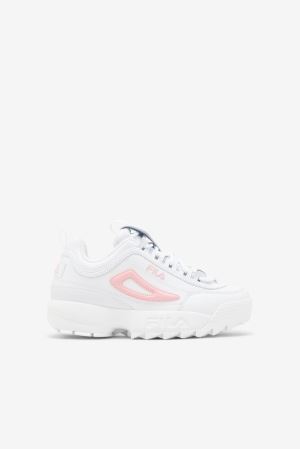 FILA Disruptor 2 Metallic Flag Sneakers White / White,Kids Shoes | CA.OXFQNP548